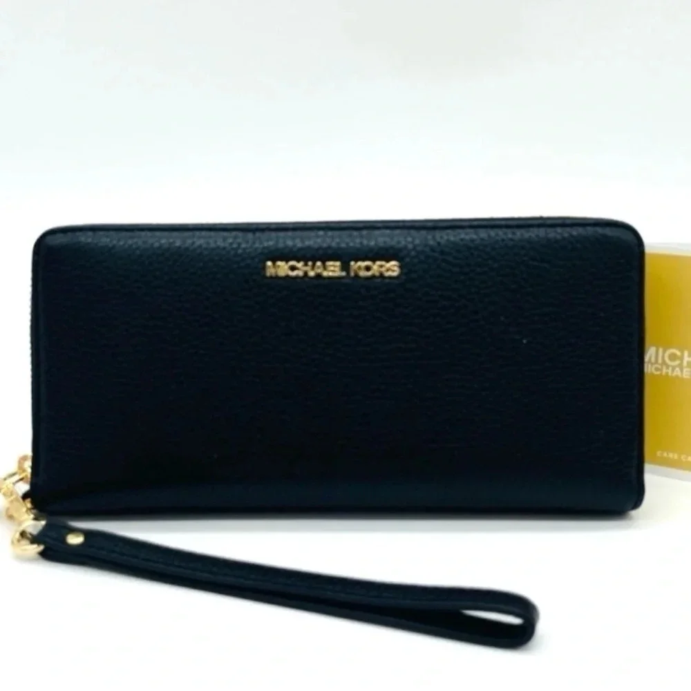 Michael Kors Large Continental Wallet Wristlet Black - Picture 3 of 7